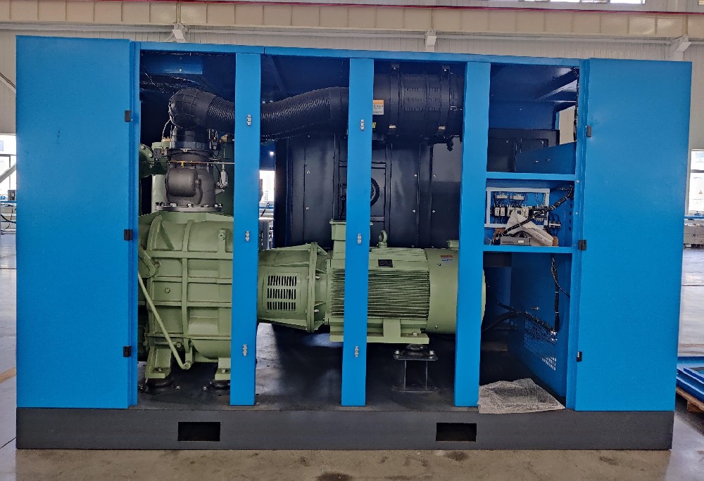 巨風(fēng)250KW雙級壓縮螺桿空壓機助力某電廠